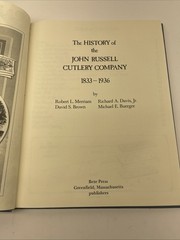 The History of the John Russell Cutlery Company 1833-1936