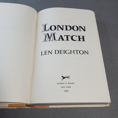 London Match Len Deighton 1985 First Edition Spy Thriller Alfred A. Knopf
