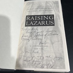 SIGNED by Both 1st/1st Raising Lazarus Robert Pensack & Dwight Williams HC DJ