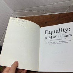 Equality: A Man’s Claim Alan Millard 1995 First Printing Signed Nonfiction