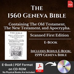 1560 Geneva Bible (E-Book) & Bonus 1599 Bible Ebook on CD-ROM -Scanned Original