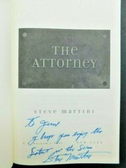 STEVE MARTINI true 1st ed FLAT SIGNED 390 pages ATTORNEY hardcover jacket 2000