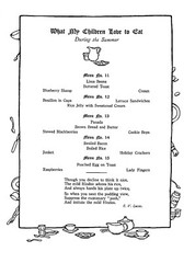 What My Children Love To Eat Cookbook 1915 (48 Pages)