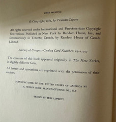 In Cold Blood Truman Capote First Edition First Printing