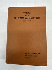 talks with sri ramana maharshi Vol. 1-3 Third Edition 1963 Hardcover