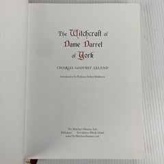 The Witchcraft of Dame Darrel of York by Charles Godfrey Leland HC DJ Wiccan