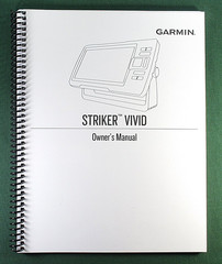 Garmin Striker Vivid 7SV Instruction Manual: Full Color 40 Pages & Clear Covers