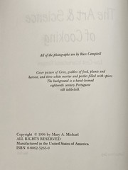 The Art and Science of Cooking by Mary A. Michael