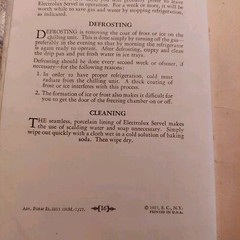 How Best To Use Your Electrolux Servel 1929 CookBook Recipes Refrigerator