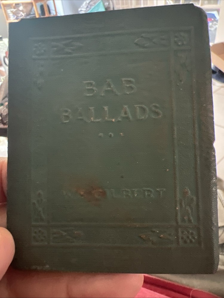 1921 Small Book Bab Ballads W.S. Gilbert Classic Literature NY Little Leather