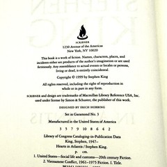 Stephen King HEARTS IN ATLANTIS 1999 1st Edition 3rd Print Hardcover Book w/DJ