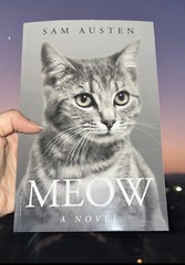 Meow Book for Cats – A Novel w/ only the word Meow, 345 pgs, by Sam Austen