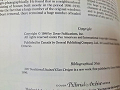 1996 PB book 390 TRADITIONAL STAINED GLASS DESIGNS by Hywel G. Harris