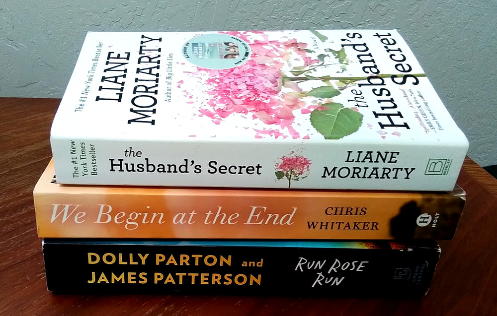 Lot of 3 Bestseller Novels Moriarty, Whitaker, Run Rose Run Dolly Parton TP