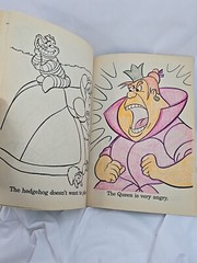 Alice In Wonderland Coloring Book Walt Disney Has Pages Colored In Vintage
