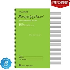 Music Manuscript Paper Musicians Composition Notebook WIDE STAFF Blank Sheet