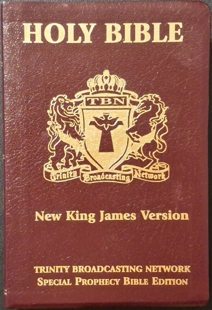 NKJV Holy Bible TBN Special Prophecy Edition 1985 Burgundy Bonded Leather