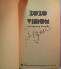 2020 Vision ed. by Jerry Pournelle PBO 1st Edition signed Good