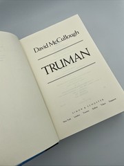 Truman David McCullough. First Edition First Print HCDJ 1992