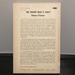 The Violent Bear It Away (Paperback) 1970 by Flannery O’Connor 5th Printing