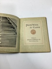 From Wool to Cloth American Woolen Co. William M. Wood PB w/ Original Envelope
