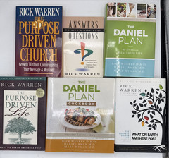 Lot of 6 Books by Rick Warren, 4 Hardcover and 2 Paperback, B205