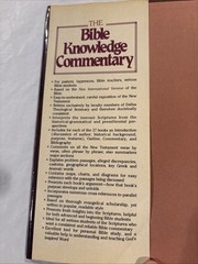 Bible Knowledge Commentary: New Testament by John F. Walvoord & Roy B. Zuck