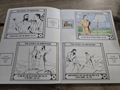 Vintage Bible Story Color Book Abraham 1947 Stamps Diltz Zondervan Coloring