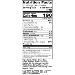 Individually Wrapped Cinnamon Almond Butter Bars, 10 Ct x 6