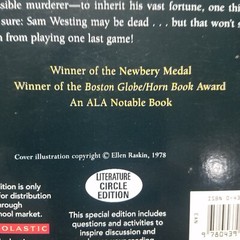 The Westing Game By Ellen Raskin -Paperback USED VERY GOOD SCHOLASTIC