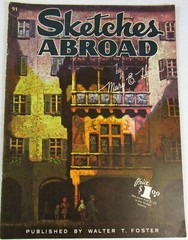 Sketches Abroad Mary Hicks Walter T. Foster Art Book #91 Vintage USA