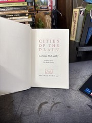 Cities of the Plain by Cormac McCarthy 1998 First Edition 1st Printing HC DJ