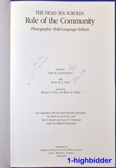 SIGNED! DEAD SEA SCROLLS Rule of the Community 1st Ed Charlesworth 1996 HCDJ