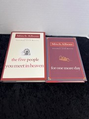 MITCH ALBOM Books Hardcover W/Dust Jackets-Lot of 2-The Five People, For One Mor