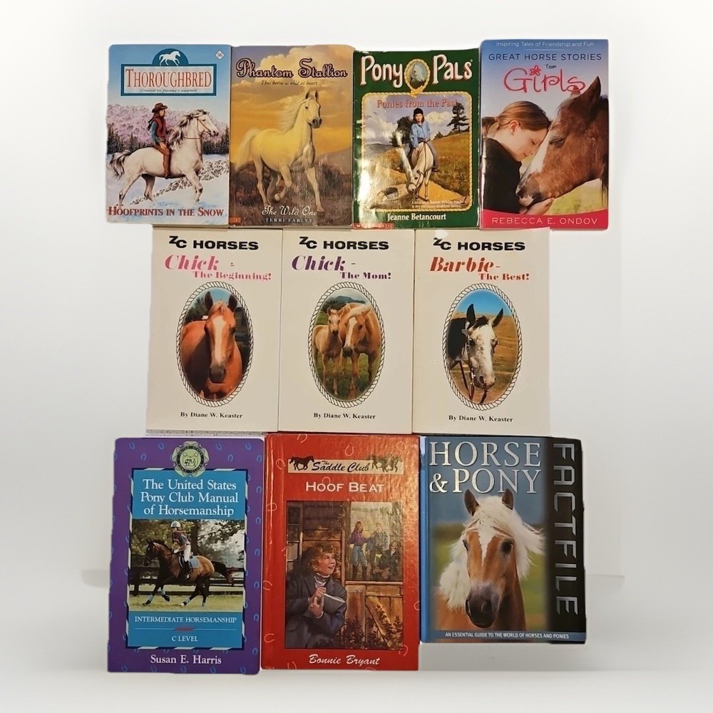 Horsemanship Care Riding Book Lot 10 Equestrian Pony Manual Horse Stories Mixed