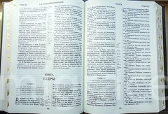 RUSSIAN Table BIBLE black LEATHER hard cover, Indexes 29x22cm 3kg Gift Box