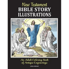 New Testament Bible Story Illustrations: An Adult Coloring Book of Antique