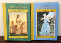Gilt Edge ROYAL DIARIES BOOKS Cleopatra + Marie-Antoinette Hardcover Book Lot