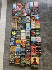 Lot 47 Paper Back Sci-fi Top Seller Novels Swanwick Patterson Crichton DeMille
