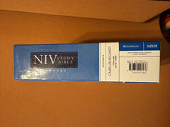 NIV Study Bible Compact by Zondervan Staff Italian Duo Tone Camel/Burgundy