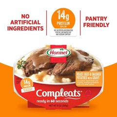 HORMEL 9oz Roast Beef & Mashed Potatoes With Gravy – Easy, Hearty Meal Pack of 6