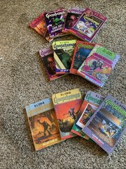 Lot of Vintage Goosebumps Books VHS DVD 27 Items Total 90s Stine R.L