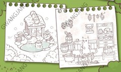 Cats and Soup Coloring Book 56 Pages 9Ⅹ9″ Paper Korea Game Kpop Epic Hot