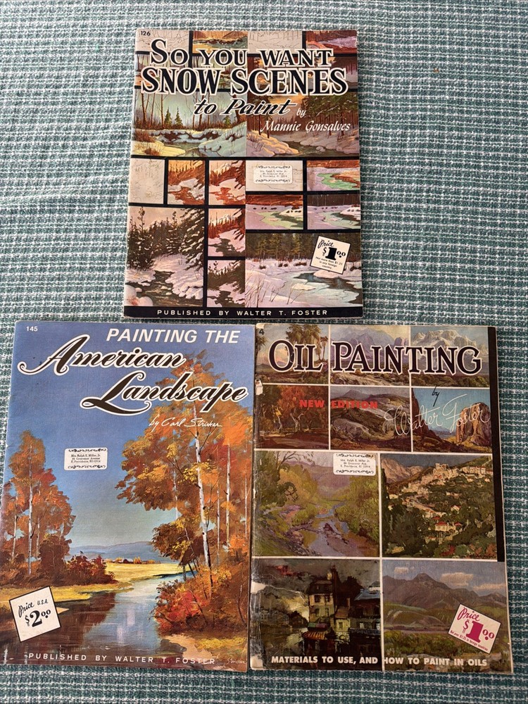 Walter T Foster Painting How To Draw Art Lot Of 3 Vintage Softcover Books