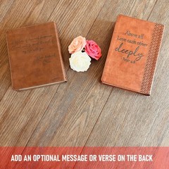 Personalized ESV Men’s Study Bible, Fingerprint & Cross Design, Name Engraved