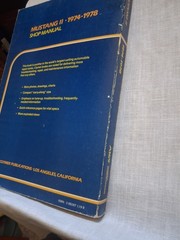 FORD MUSTANG II 1974-1978 Service Repair SHOP MANUAL CLYMER