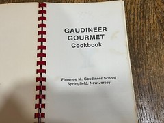 Gaudineer Gourmet Local Cookbook Springfield New Jersey NJ 124 Pages 1984
