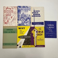 7 Vintage E.J. Daniels Small Staple Bound Booklets Lot Christ for the World GOOD