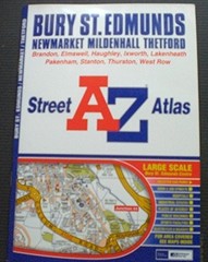 Bury St Edmunds Street Atlas Sheet map, folded Book The Fast Free Shipping