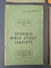 Scofield Bible Study Leaflets Leaders Book Series A, B, C, D, 1935